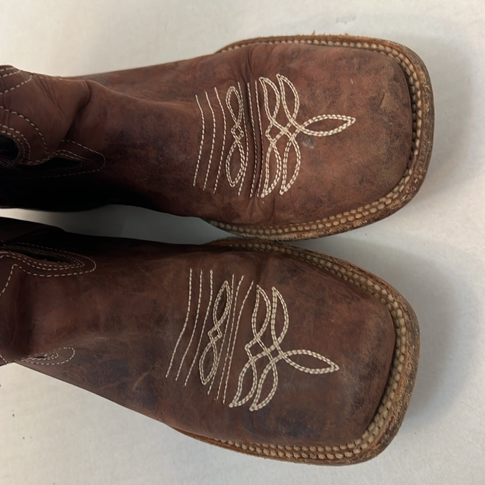 LA SIERRA WOMENS WESTERN BOOTS FLORAL & LEATHER CRAZY TANG 7.5 - Picture 16 of 17